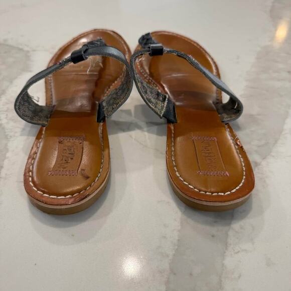 Mad Love Braided T-Strap Flip Flop Sandals Women’s 10 Black Strap Boho Summer - Picture 3 of 9